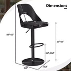 Tabourets de bar pivotants avec repose-pieds