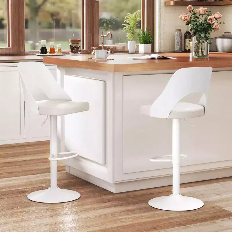 Tabourets de bar pivotants avec repose-pieds