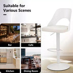 Tabourets de bar pivotants avec repose-pieds