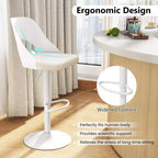 Tabourets de bar pivotants avec repose-pieds