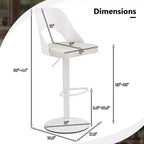 Tabourets de bar pivotants avec repose-pieds