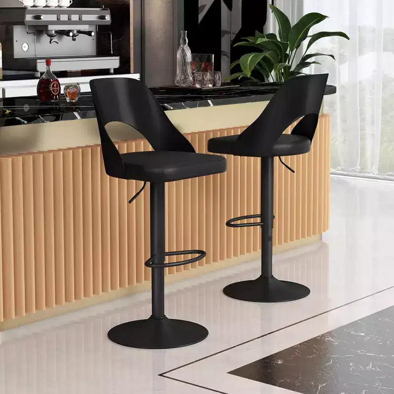 Tabourets de bar pivotants avec repose-pieds