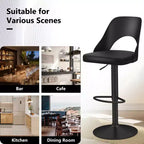 Tabourets de bar pivotants avec repose-pieds