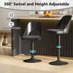 Tabourets de bar pivotants avec repose-pieds