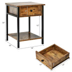 Table de chevet industrielle