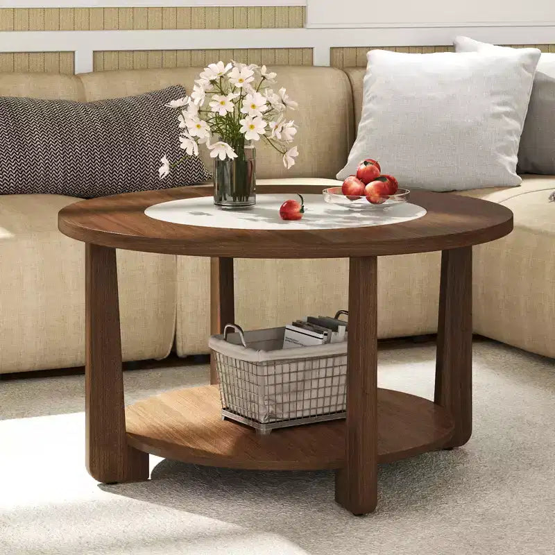Table basse ronde en bois