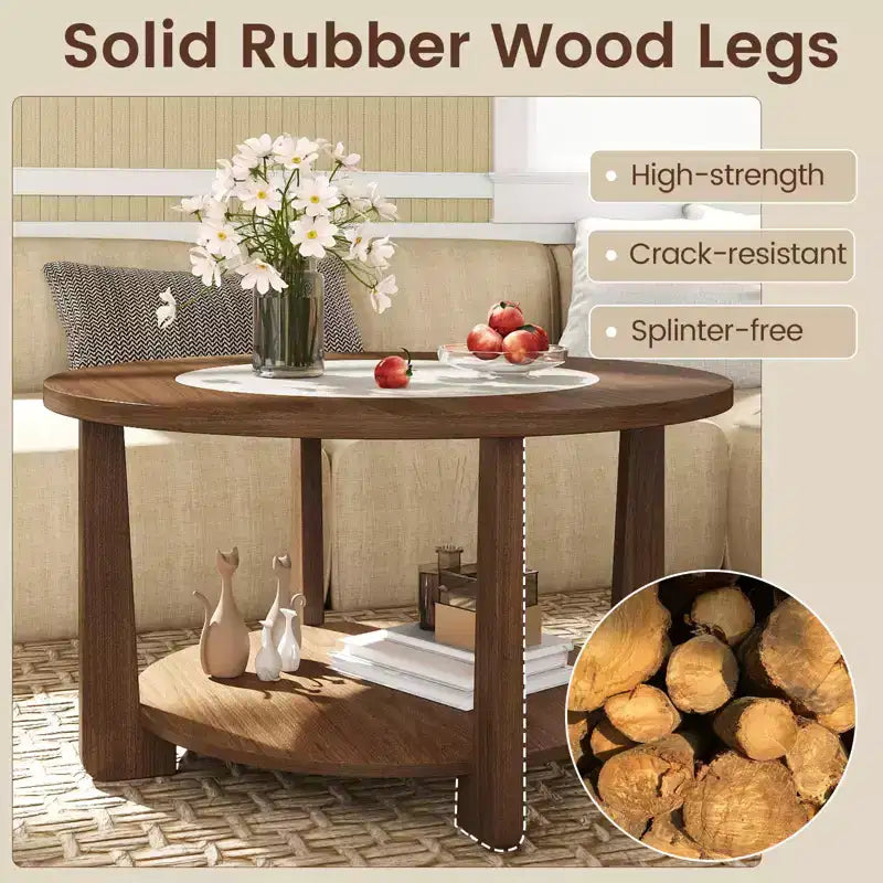 Table basse ronde en bois