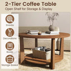 Table basse ronde en bois