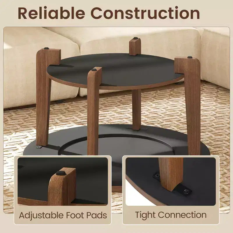 Table basse ronde en bois