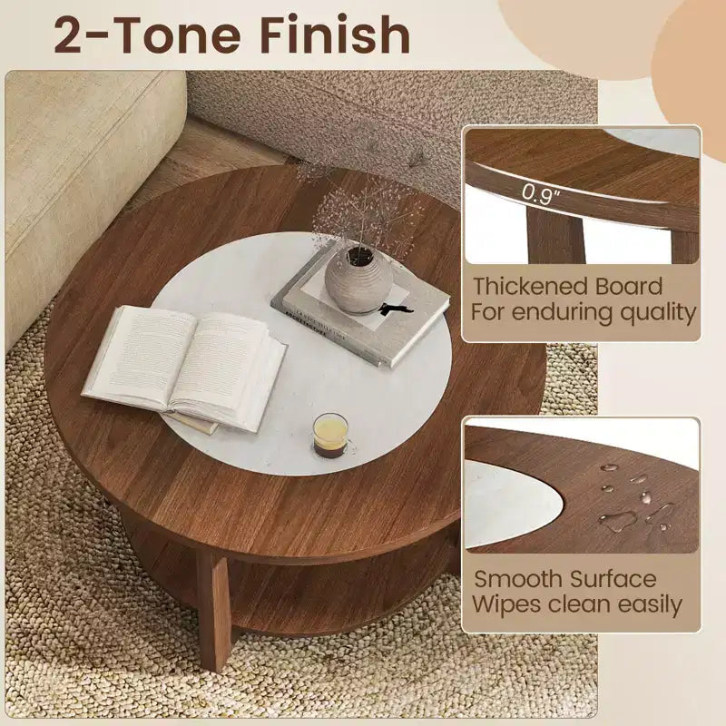 Table basse ronde en bois