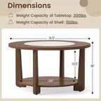 Table basse ronde en bois