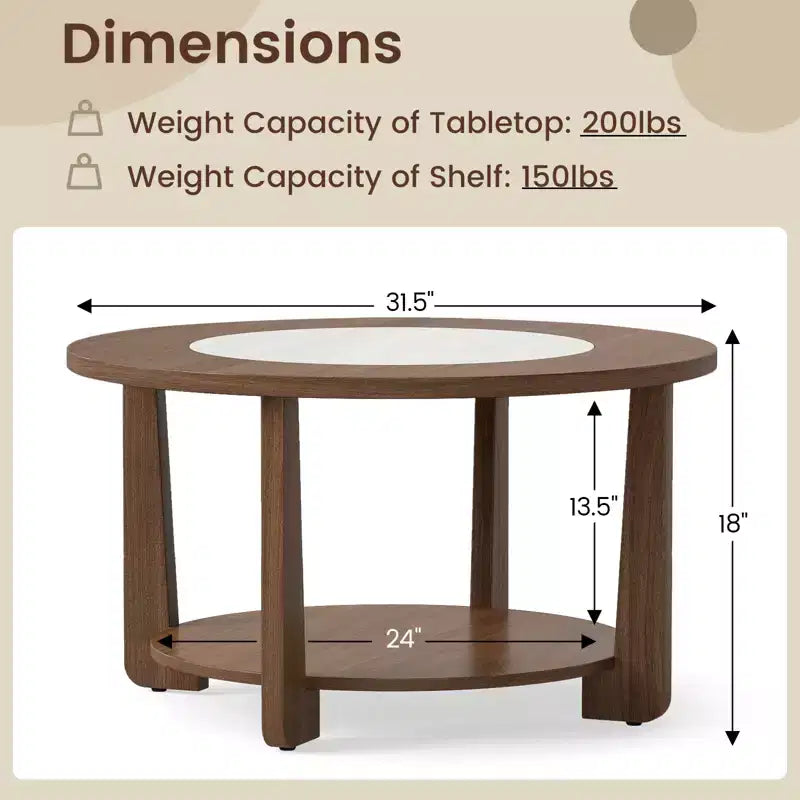 Table basse ronde en bois