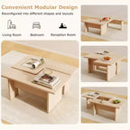 Table basse modulaire en forme de L