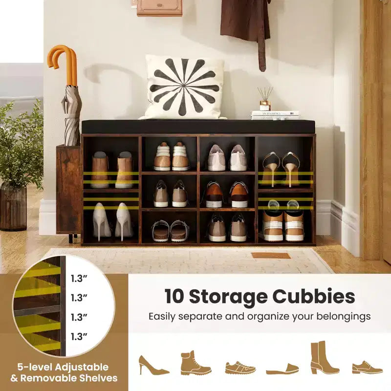 Banc de rangement pour chaussures