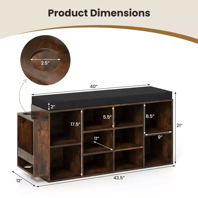 Banc de rangement pour chaussures