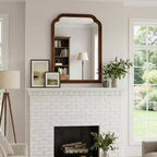 Miroir décoratif d'angle arrondi style campagne française