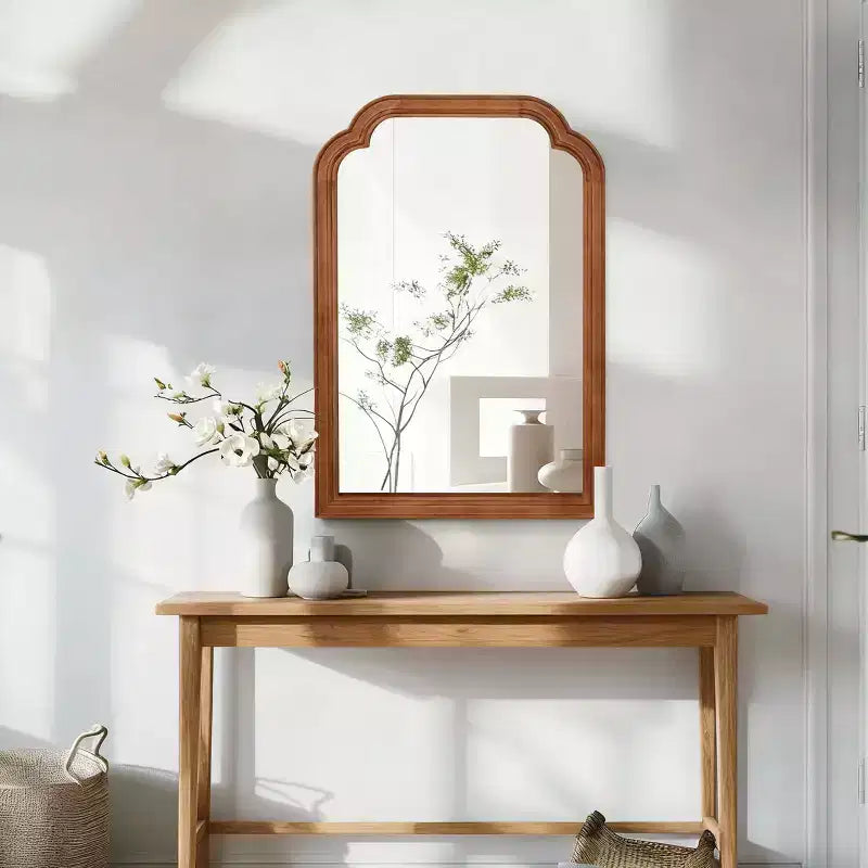 Miroir décoratif d'angle arrondi style campagne française