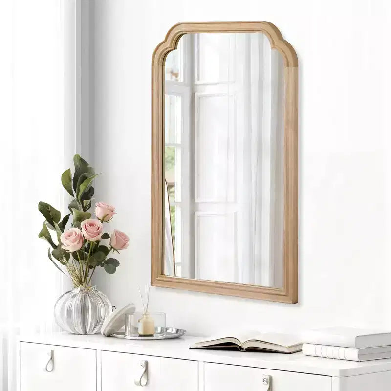 Miroir décoratif d'angle arrondi style campagne française