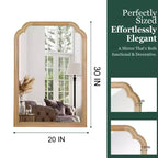 Miroir décoratif d'angle arrondi style campagne française