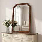 Miroir décoratif d'angle arrondi style campagne française