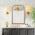 GDFStudio Orvina French Country Rounded Corner Decorative Mirror