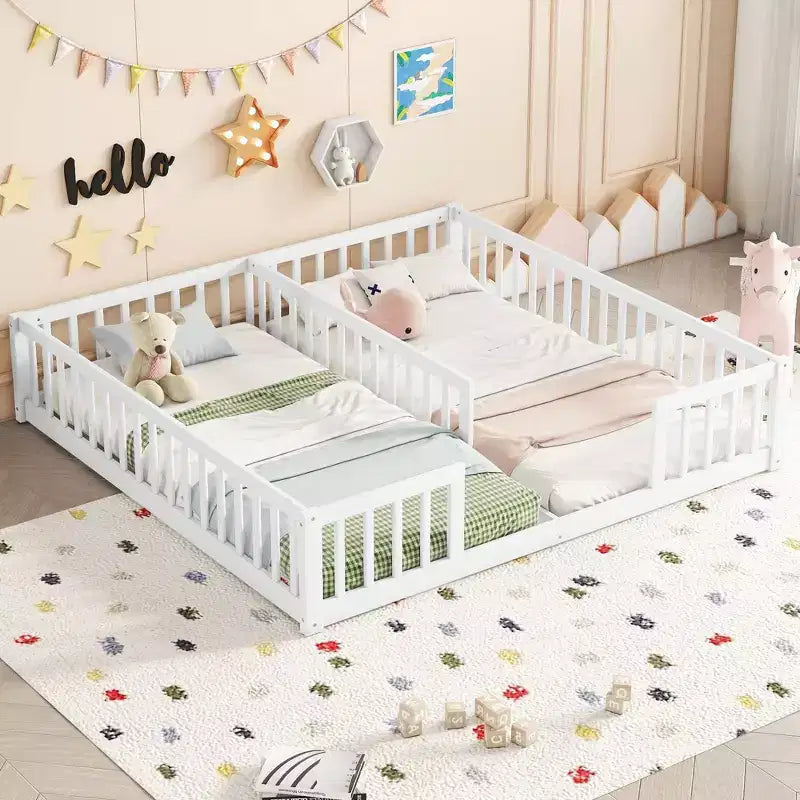 Lit au sol double/jumeau pour enfants