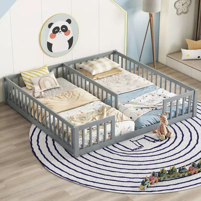 Lit au sol double/jumeau pour enfants