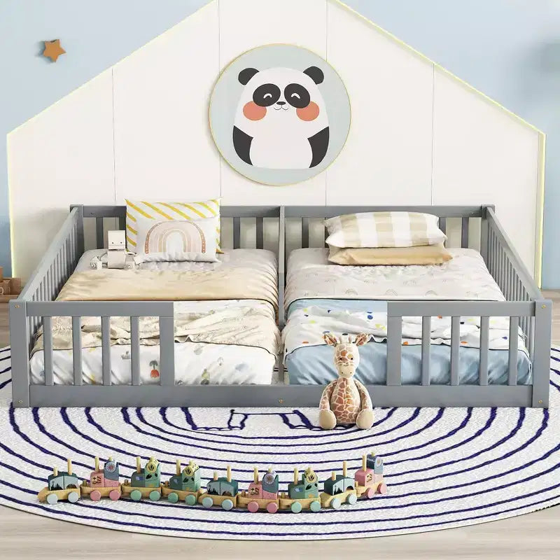 Lit au sol double/jumeau pour enfants