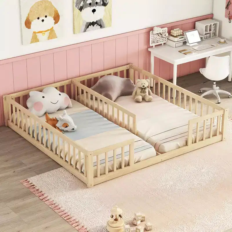 Lit au sol double/jumeau pour enfants