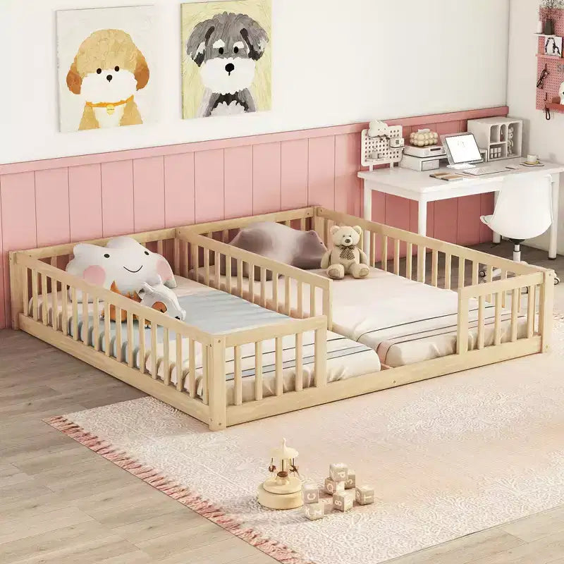Lit au sol double/jumeau pour enfants