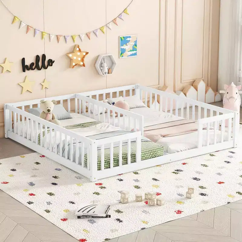 Lit au sol double/jumeau pour enfants