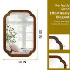 Miroir décoratif d'angle arrondi style campagnard moderne