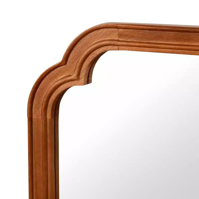 Miroir décoratif d'angle arrondi style campagnard moderne