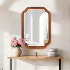 Miroir décoratif d'angle arrondi style campagnard moderne