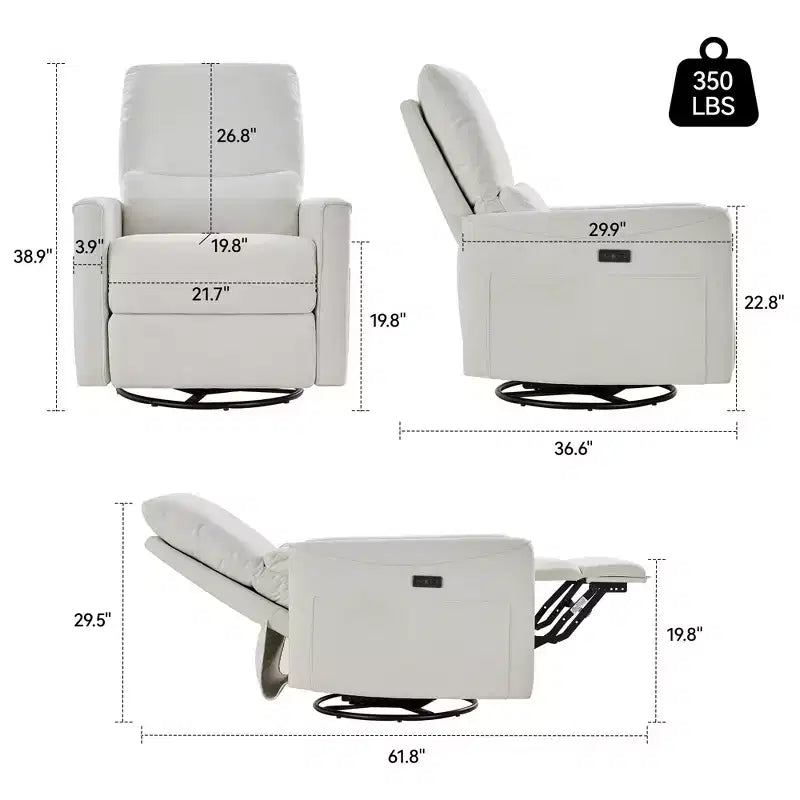 Fauteuils inclinables pivotants et basculants pour causeuse électrique
