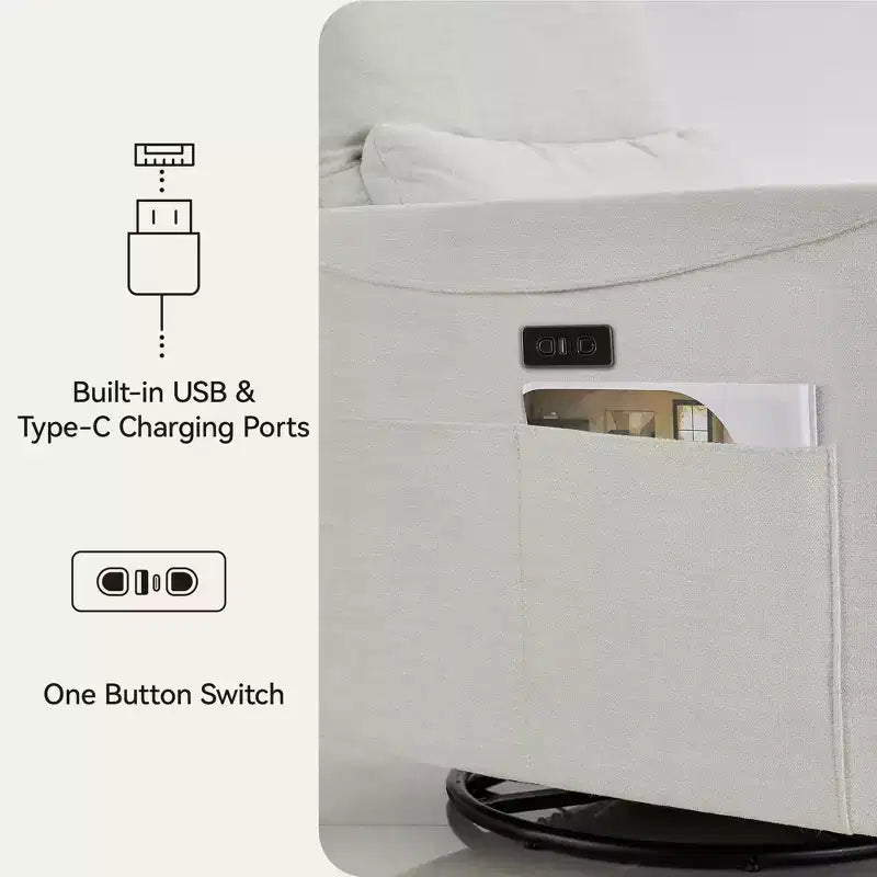 Fauteuils inclinables pivotants et basculants pour causeuse électrique