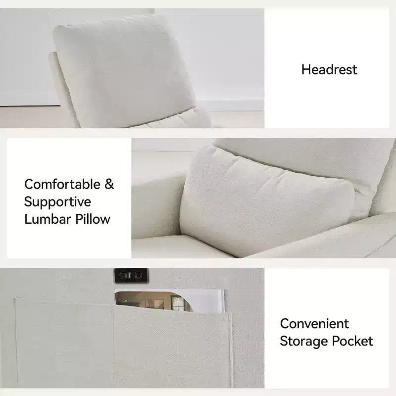 Fauteuils inclinables pivotants et basculants pour causeuse électrique