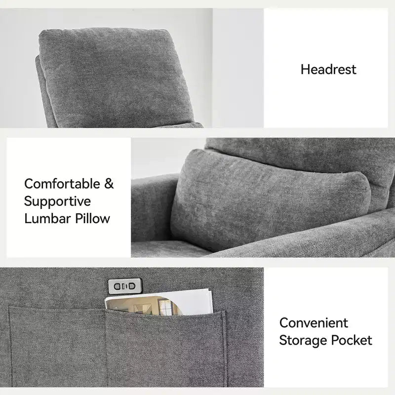 Fauteuils inclinables pivotants et basculants pour causeuse électrique