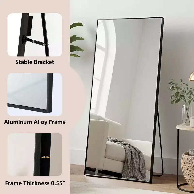 Miroir en aluminium pleine longueur