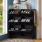 Meuble à chaussures basculant étroit, moderne et élégant