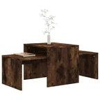 Table basse chêne fumé bois d'ingénierie moyen élégant