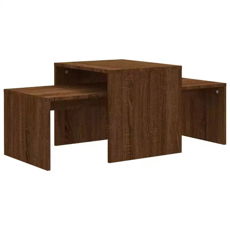 Table basse chêne fumé bois d'ingénierie moyen élégant