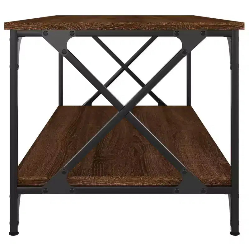 Table basse noire en bois d'ingénierie