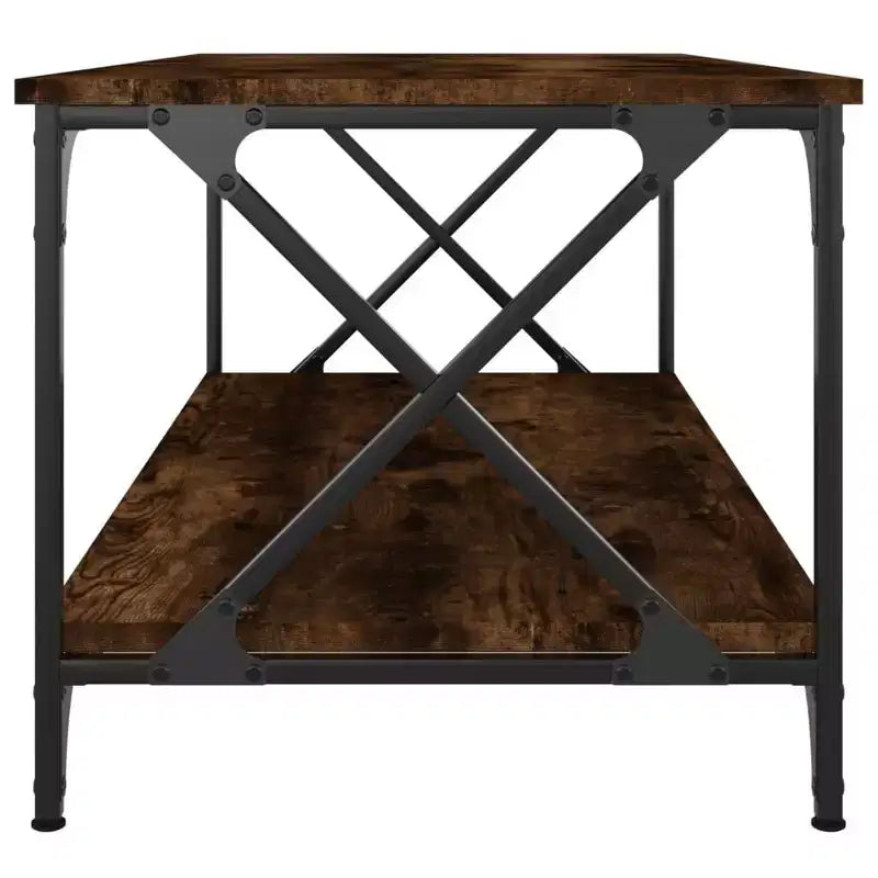 Table basse noire en bois d'ingénierie