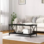 Table basse noire en bois d'ingénierie