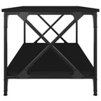 Table basse noire en bois d'ingénierie