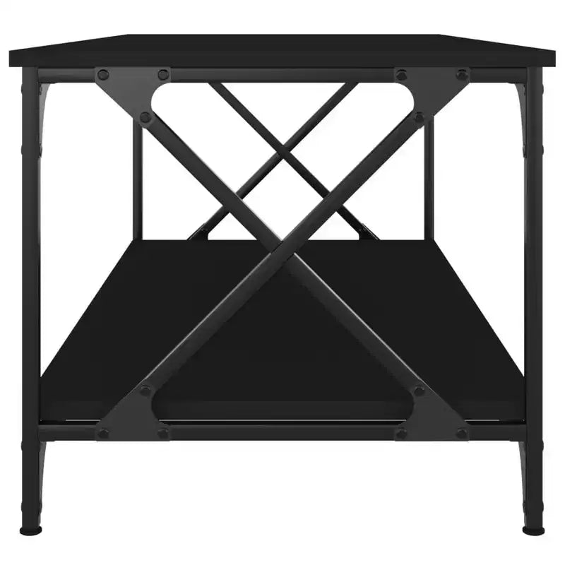 Table basse noire en bois d'ingénierie
