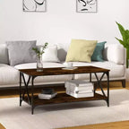 Table basse noire en bois d'ingénierie
