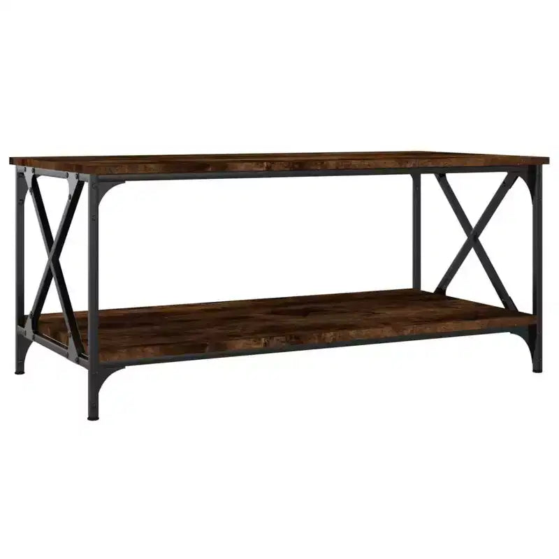 Table basse noire en bois d'ingénierie