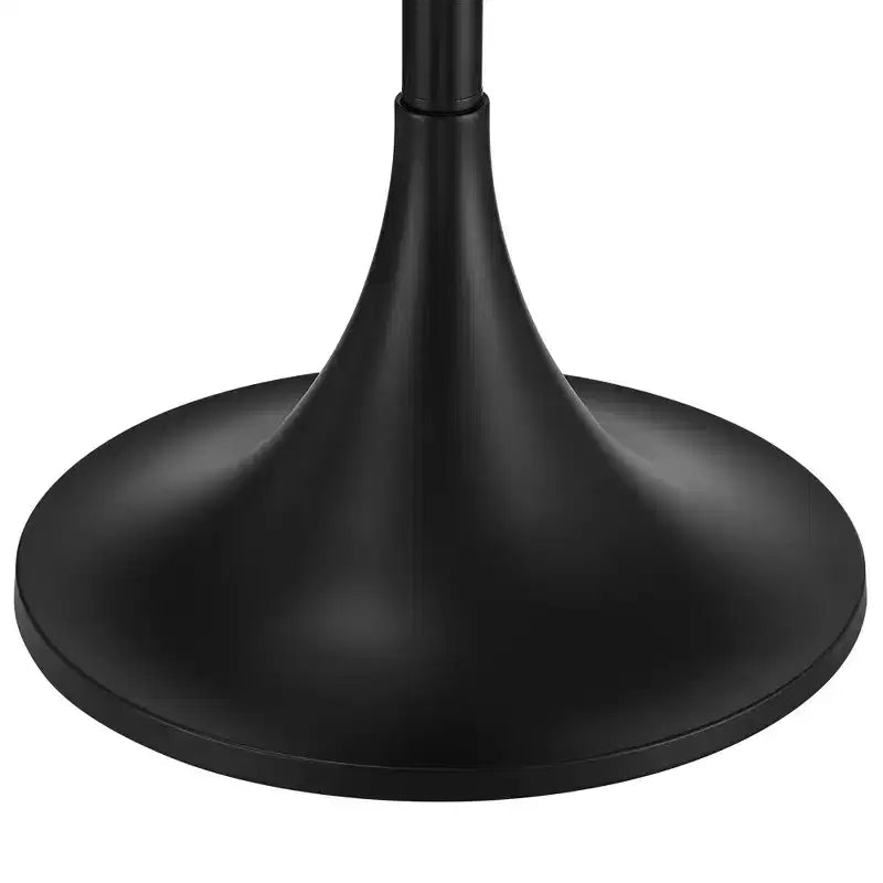 Table d'appoint plateau en marbre blanc avec base noire
